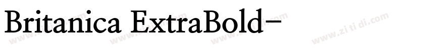 Britanica ExtraBold字体转换